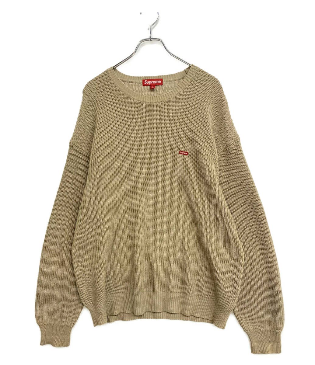 23AE Supreme SMALL BOX LOGO SWEATER ニット size L ベージュ