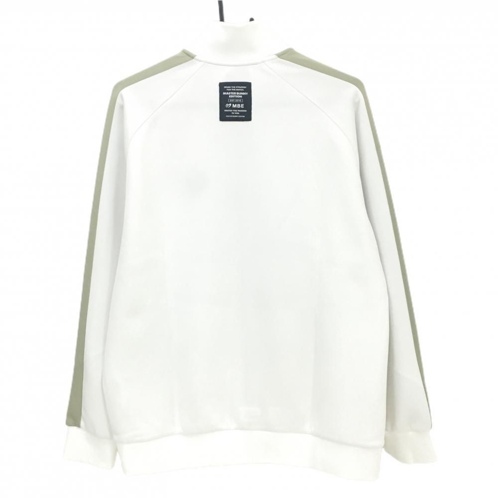 超 マスターバニー ジャケットブルゾン 白×カーキ 袖ライン メンズ 5 L ゴルフウェア MASTER BUNNY EDITION ソフトスパイク ゴルフイベント情報