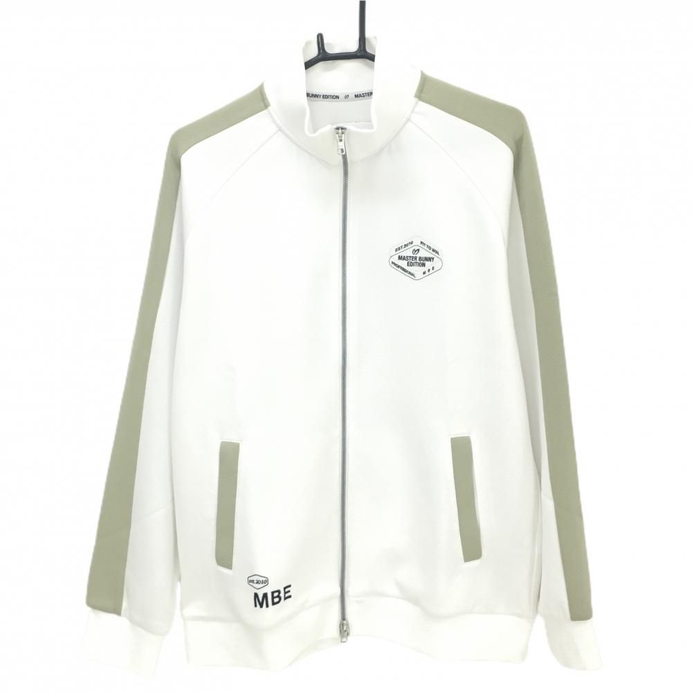 超 マスターバニー ジャケットブルゾン 白 カーキ 袖ライン メンズ 5 L ゴルフウェア MASTER BUNNY EDITION