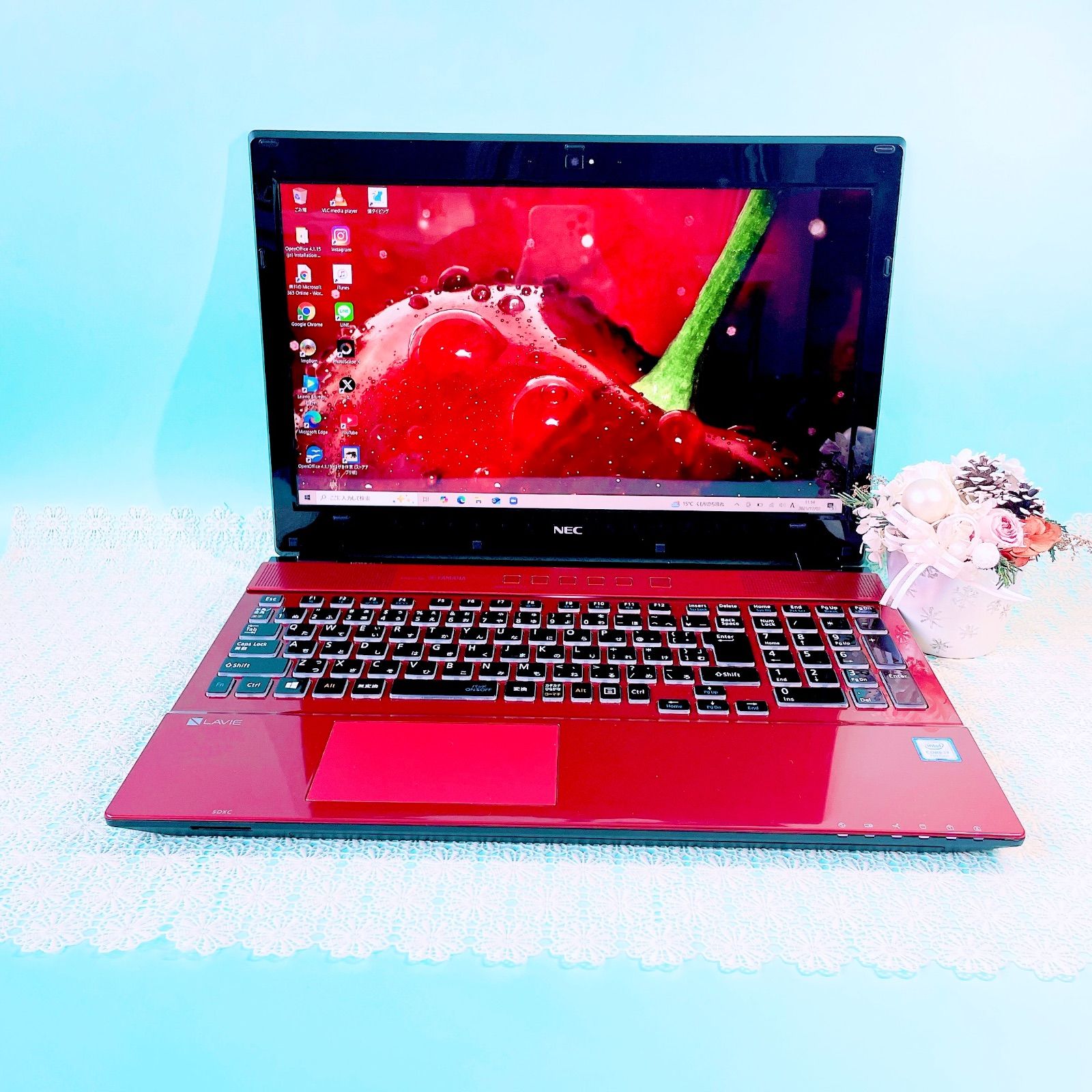 高性能Corei7✨️売り切れ続出おしゃれレッド✨️ノートパソコン！大