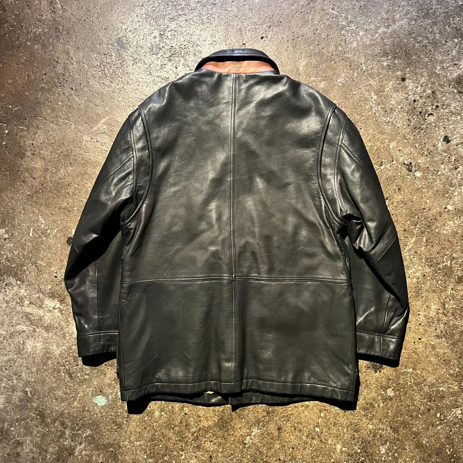 Timberland 90s レザーカーコート ティンバーランド レザージャケット