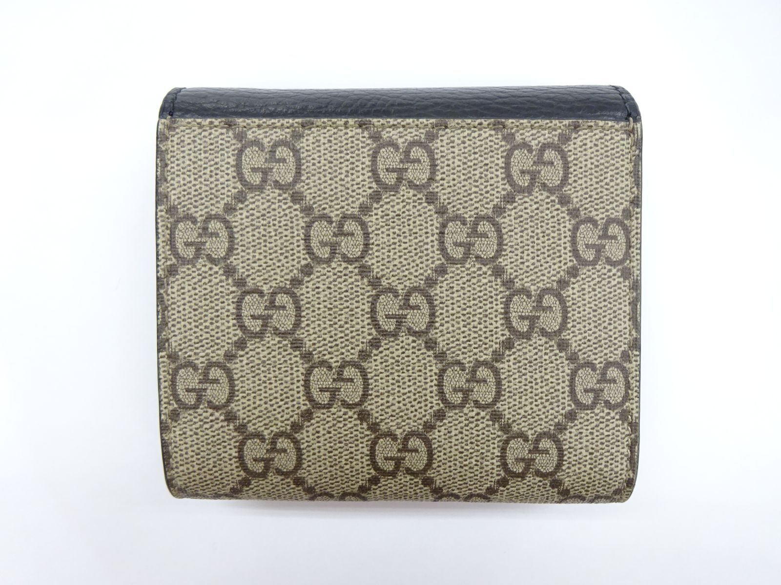 箱付 GUCCI グッチ GGマーモント ダブルG ミディアム コンパクト財布