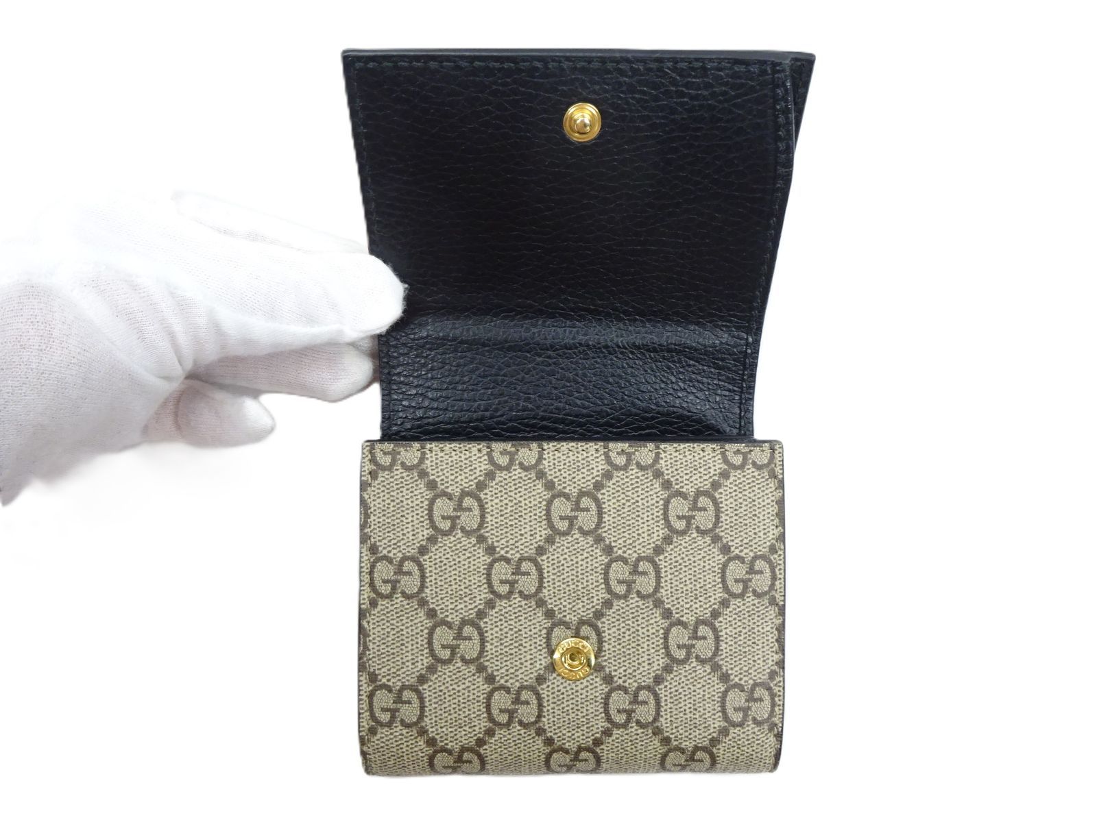 ✨未使用展示品・箱付き✨　GUCCI ミニ財布　スプリーム　マーモント　GGロゴ GUCCI（グッチ） 財布 レディース ブランド GGスプリーム