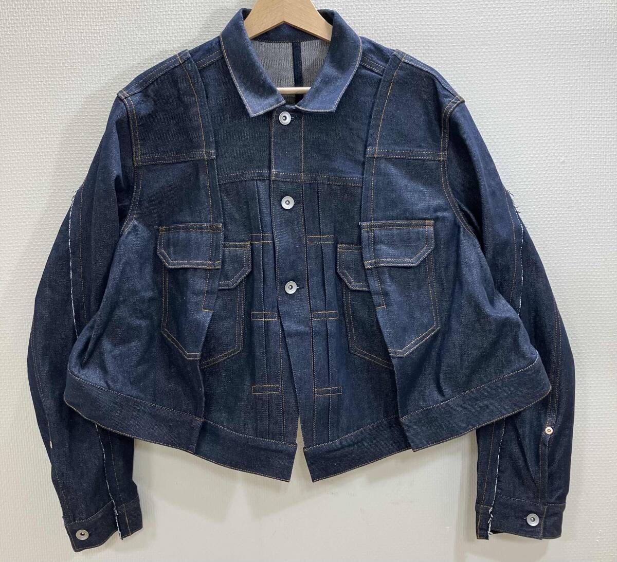 【値下げ交渉歓迎】 サカイ sacai デニムボアジャケット Gジャン 変形 M sacai サカイ デニムジャケット 24-07354 Gジャン デザインデニム