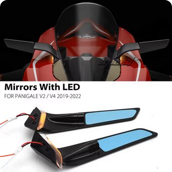 パニガーレ V 2 4 ウインカー付きステルスミラー