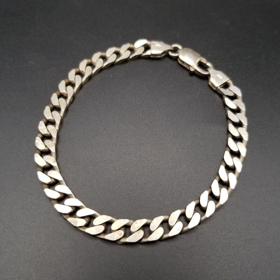 IBB 喜平チェーン 幅広 925 シルバー ヴィンテージ ブレスレット 銀 Sheffield Import ホールマーク 重厚感 メンズジュエリー Y 22 K