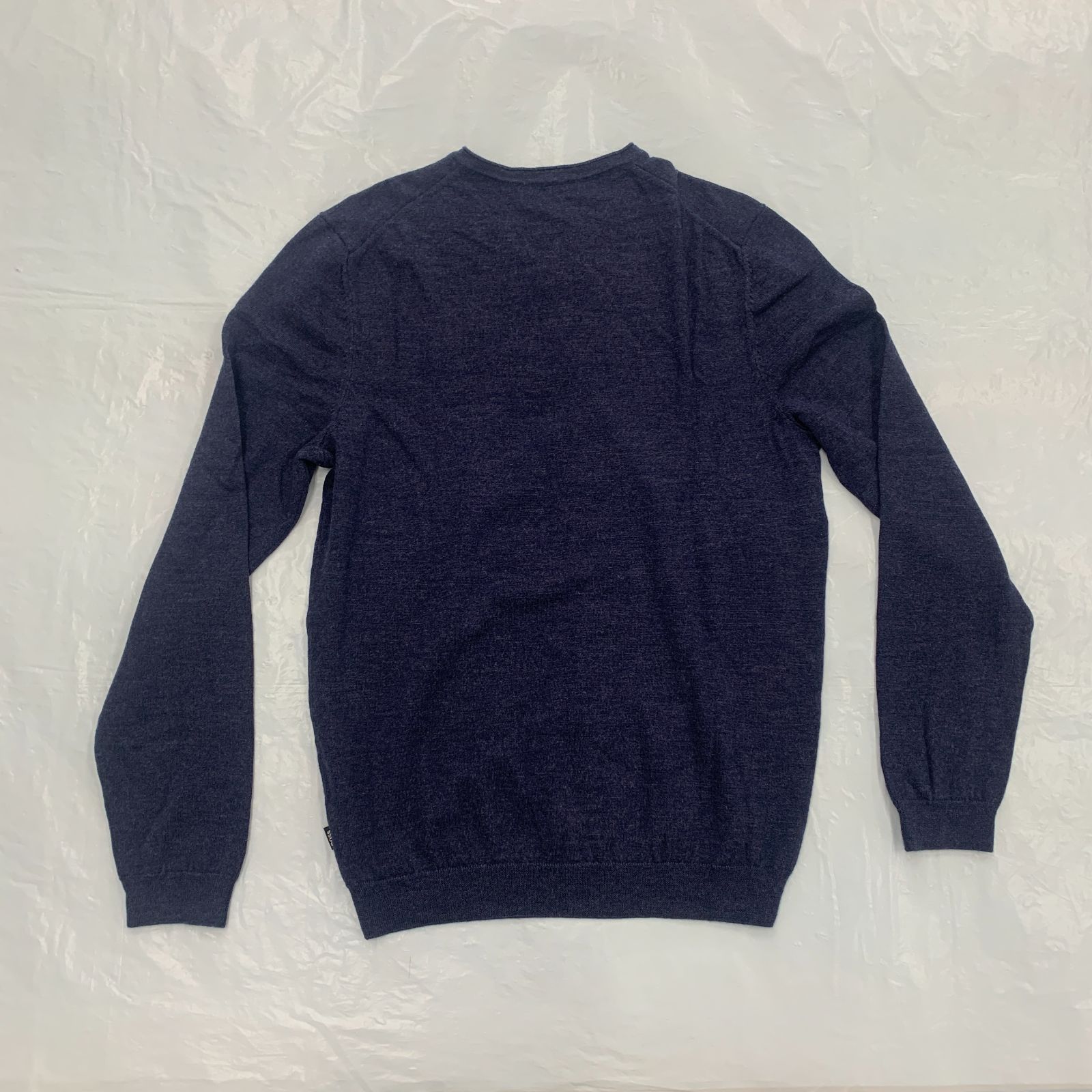 美品！【BOSS／ボス】メンズ L Vネックニット EXTRAFINE MERINO ウール 
