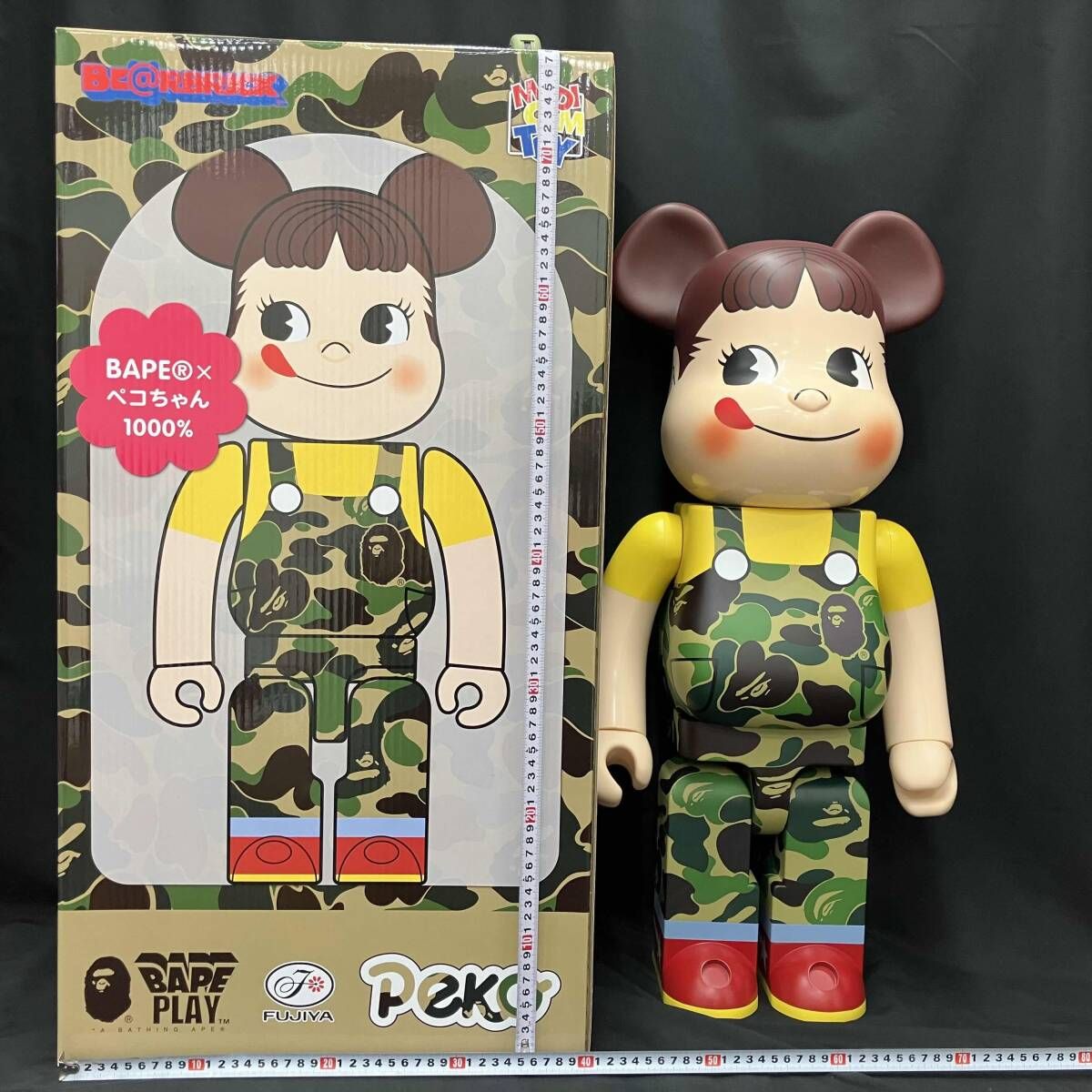 メディコム・トイ BAPE(R) ペコちゃん GREEN 1000% BE@RBRICK BE