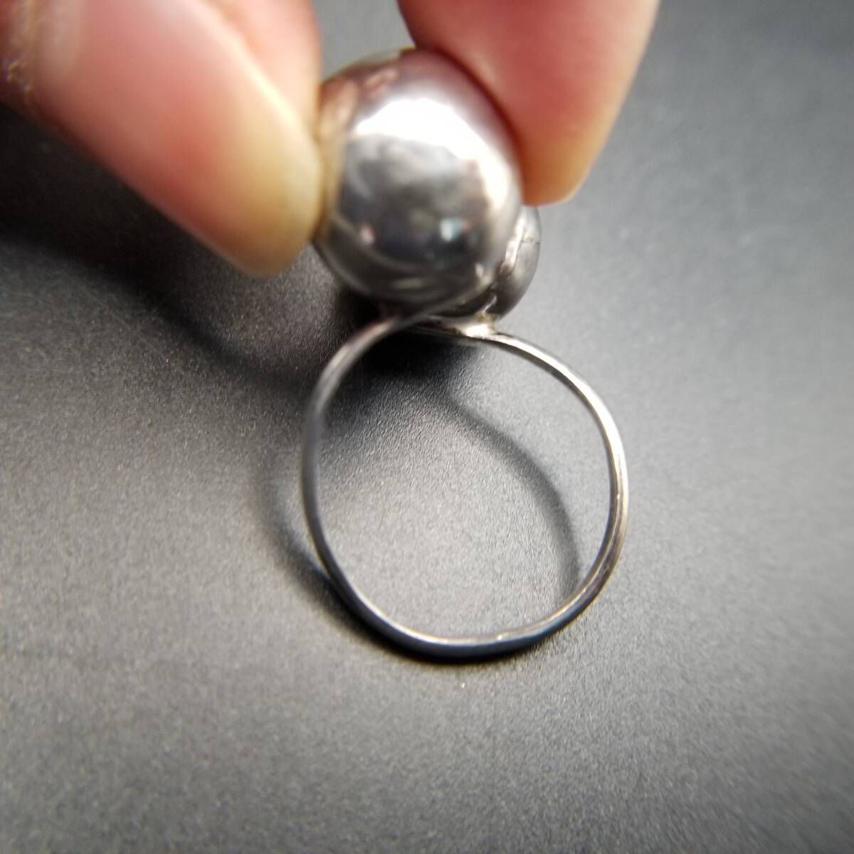 50'60's メキシコ 925 シルバー リング ヴィンテージ 50'60's メキシコ 925 シルバー ダブル メタルボール ヴィンテージ