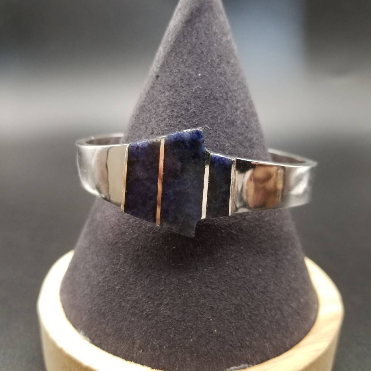 メキシコ 925 シルバー ソーダライト インレイ ラインカット