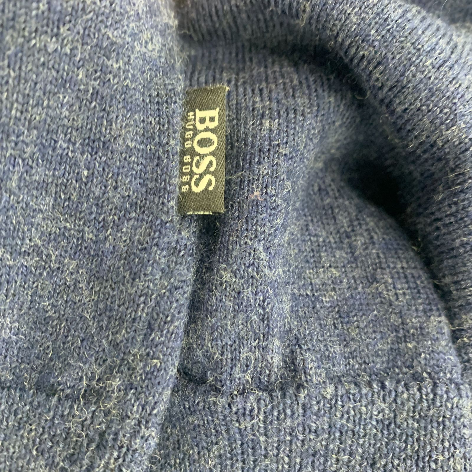 美品！【BOSS／ボス】メンズ L Vネックニット EXTRAFINE MERINO ウール 