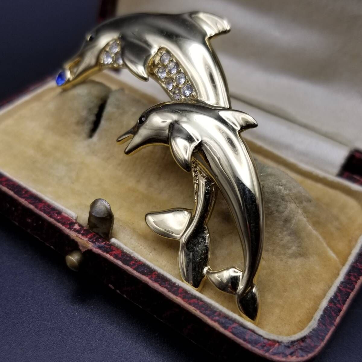 70's Beatrix Jewelry BJ イルカの親子 海の生き物モチーフ