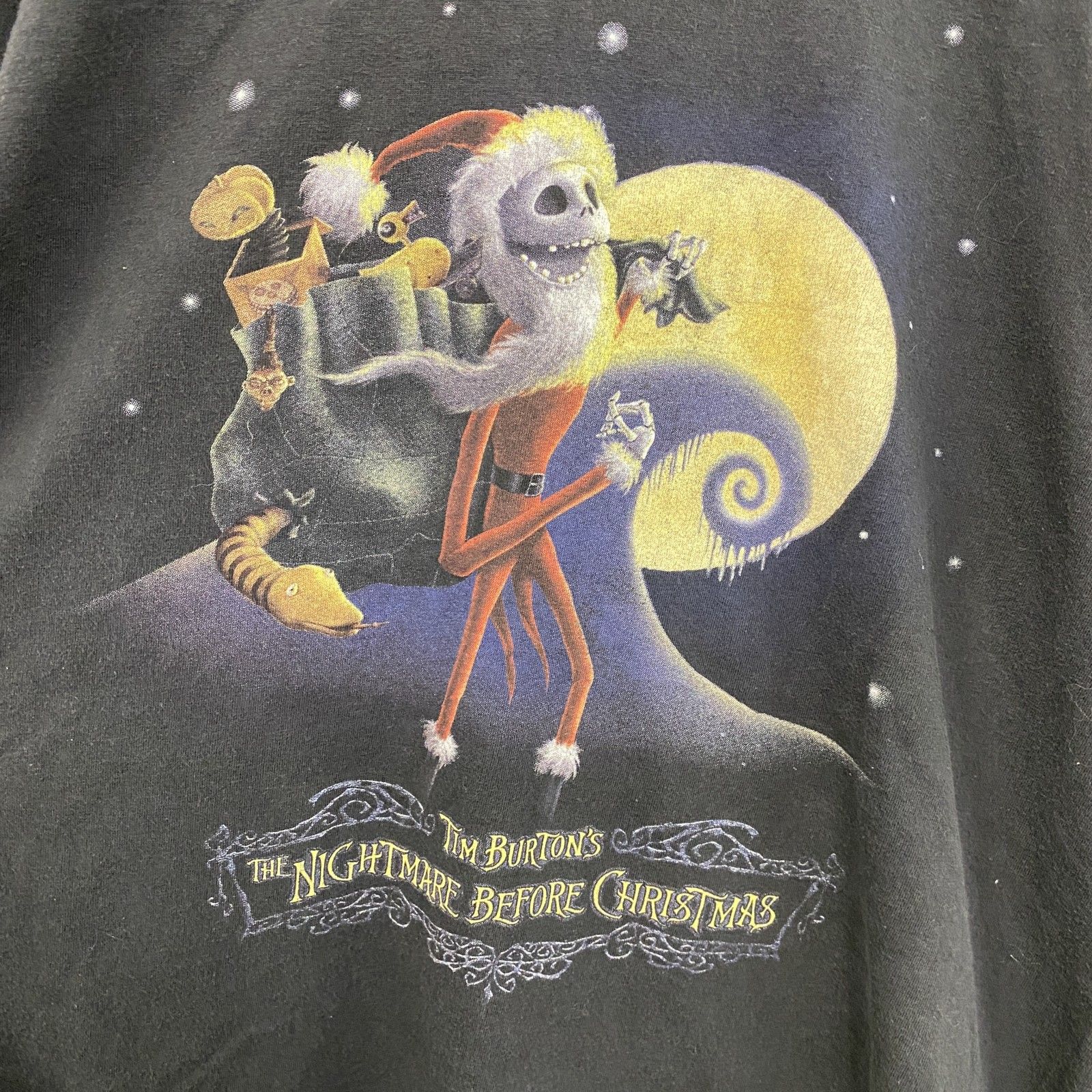 【希少】ディズニー　長袖カットソー　ナイトメアー 　ジャック　2XLサイズ 古着 used Disney ディズニー ナイトメアー ジャック 長袖Tシャツ/ロン