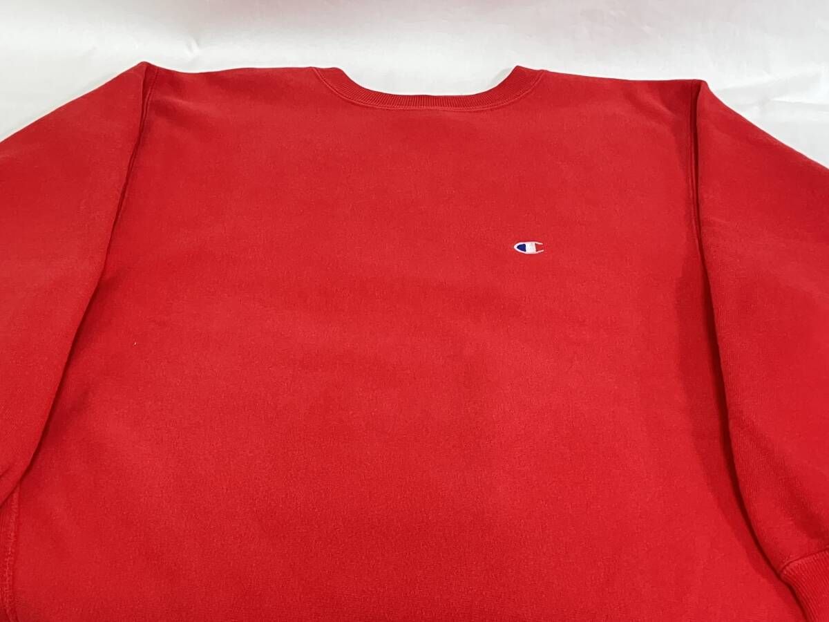 90s Champion REVERSE WEAVE スウェット USA製 レッド サイズXL 目有り