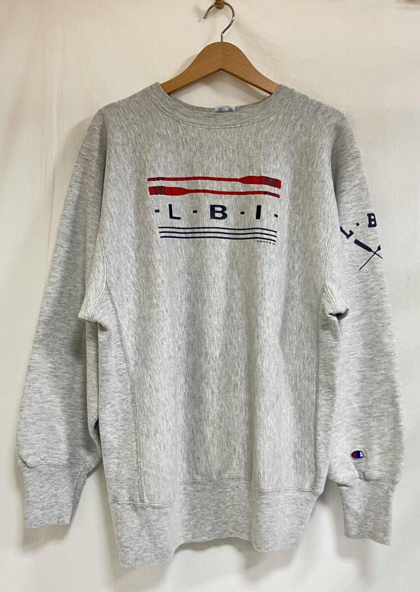 90s Champion REVERSE WEAVE スウェット USA製 グレー サイズXL LBI