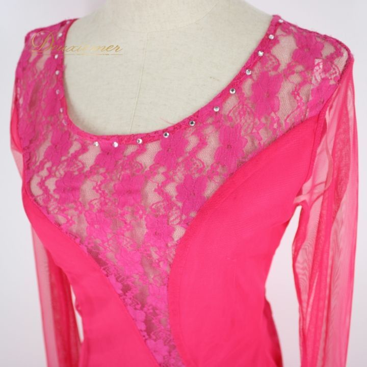 社交ダンス 衣装 スタンダード ドレス ワンピース パーティ衣装 ピンク