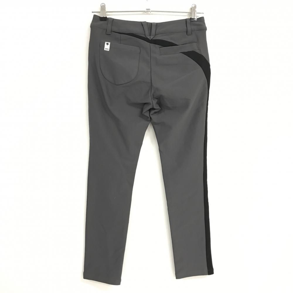 超美品】デサントゴルフ パンツ グレー×黒 裏起毛 ストレッチ 中田英寿