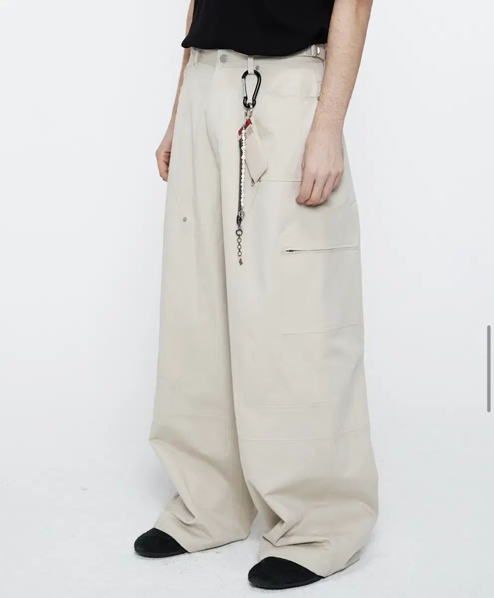 HALEINE９ アレンヌ カーペンター パンツ クリーム ベージュ