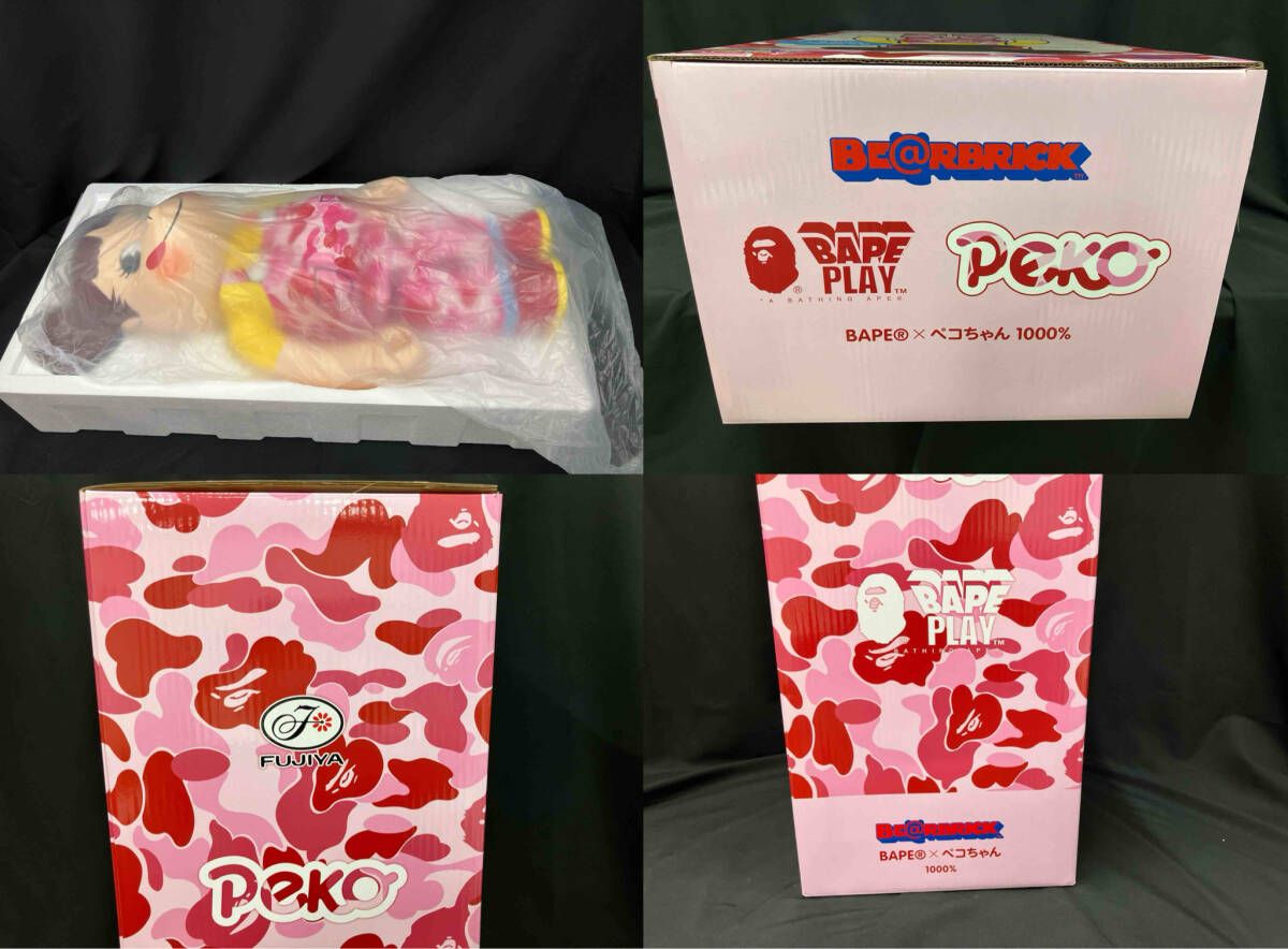 メディコム・トイ BAPE(R) ペコちゃん PINK 1000% BE@RBRICK BE@RBRICK