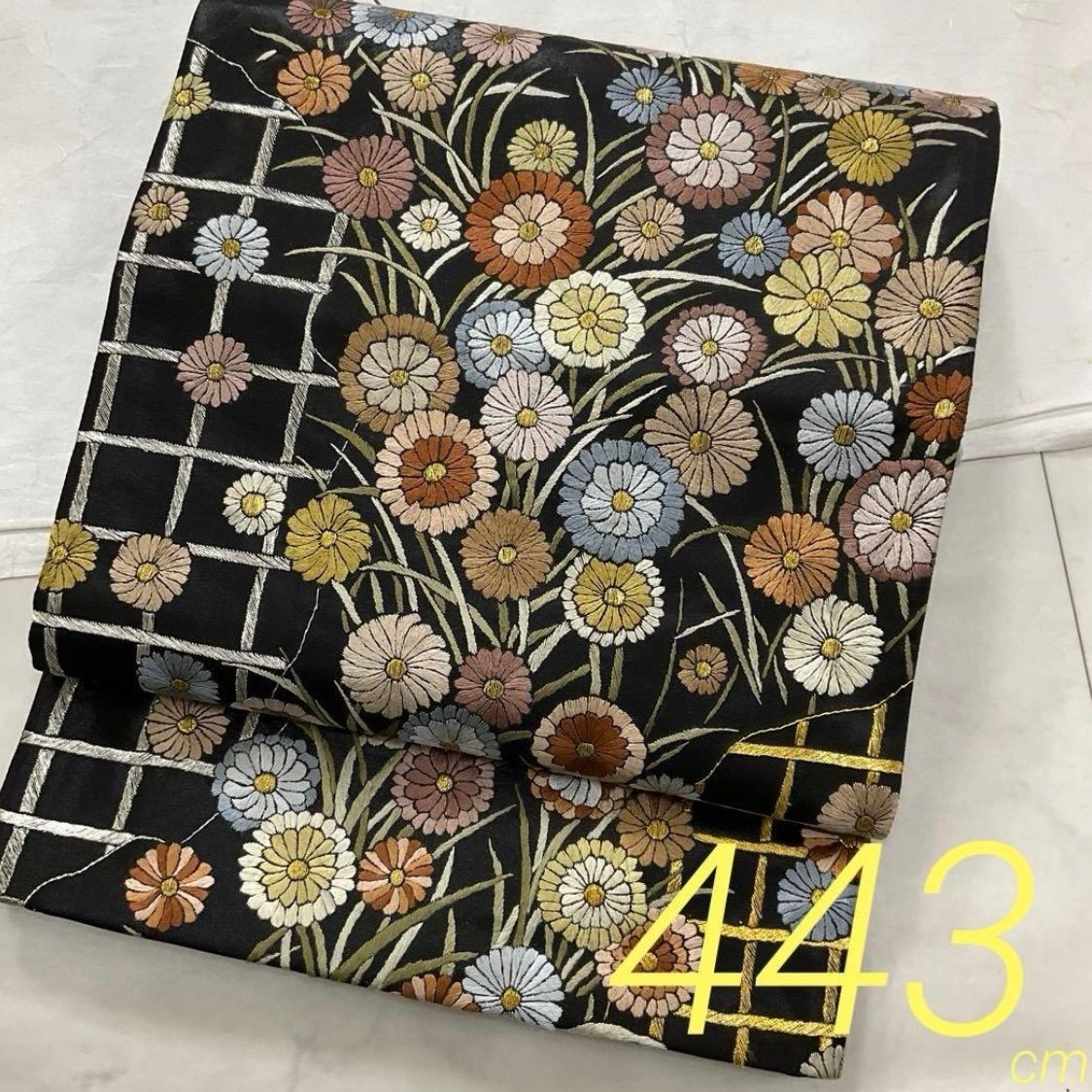 kimono one kimonoarisa こちらは 厳選 中国三大刺繍 蘇州刺繍 総刺繍 お洒落な洒落袋帯 六通柄 金糸 銀糸 長尺 443 cm