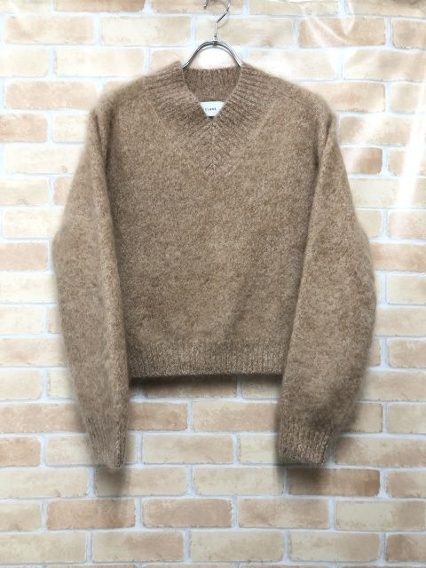 CLANE クラネ V NECK KNIT TOPS 19106-2392 ベージュ 1