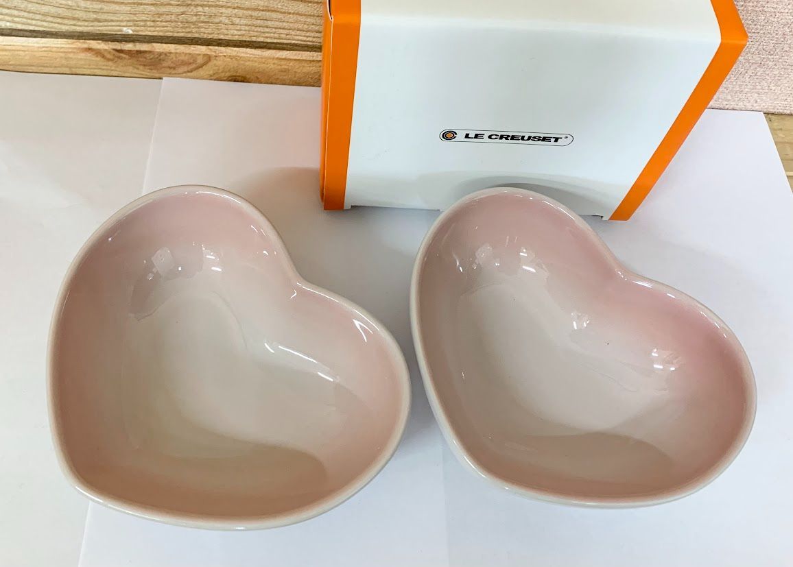 LE CREUSET ル・クルーゼ ハート型ラムカン ハート・ディッシュ 2枚