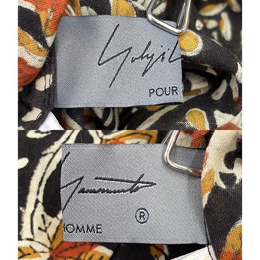 YOHJI YAMAMOTO 総柄 リバーシブルシャツ 長袖シャツ size 2 ブラック