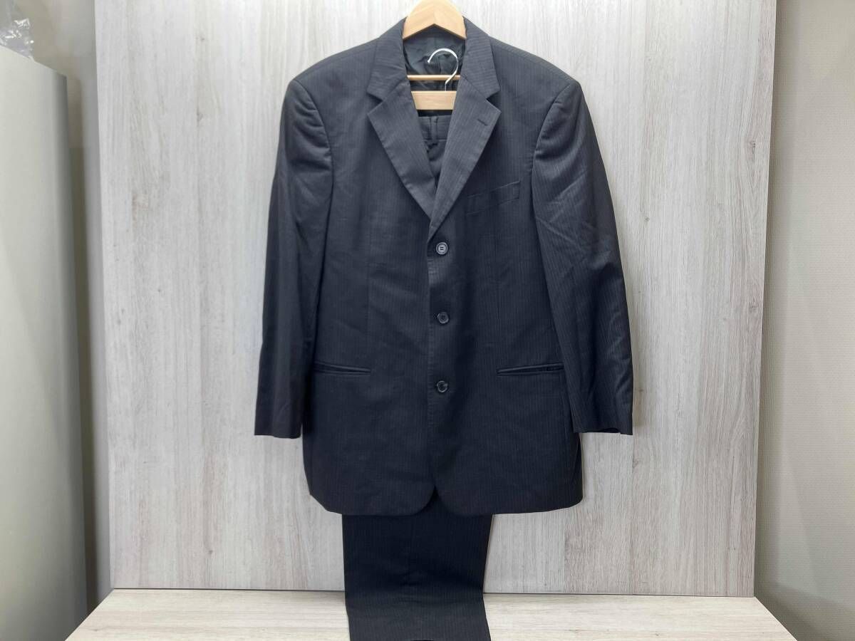 HUGO BOSS ヒューゴボス NOBEL SIGMA-H セットアップ スーツセット テーラードジャケット-スラックス ウール 3 B ストライプ 肩パッド 52