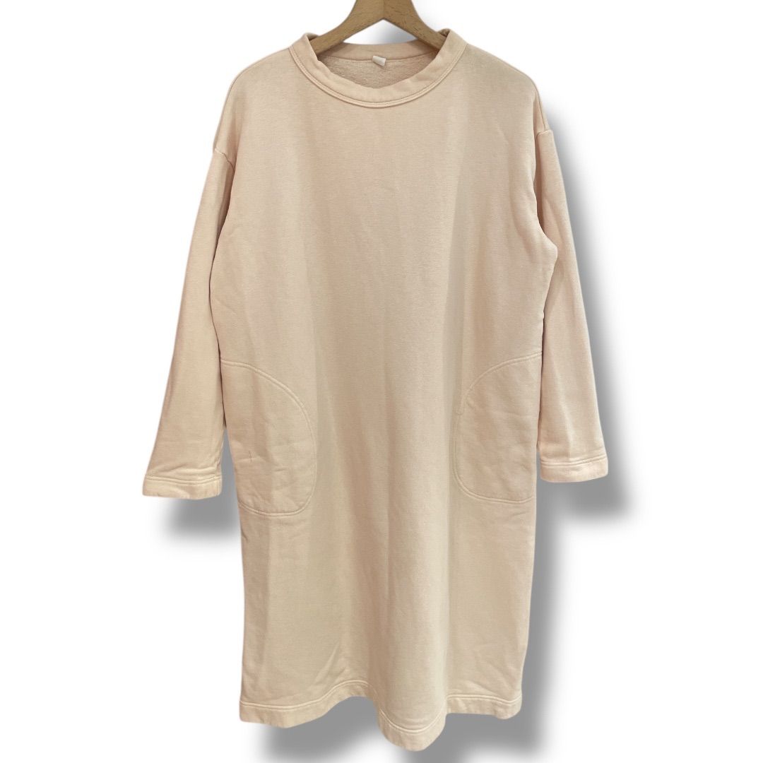 45 R フォーティファイブアール 裏毛のドレス ワンピース スウェット 裏毛 ジンバブエコットン キナリ フリーサイズ レディース 冬 ゴーゴー古着セントラルパー NO.1547