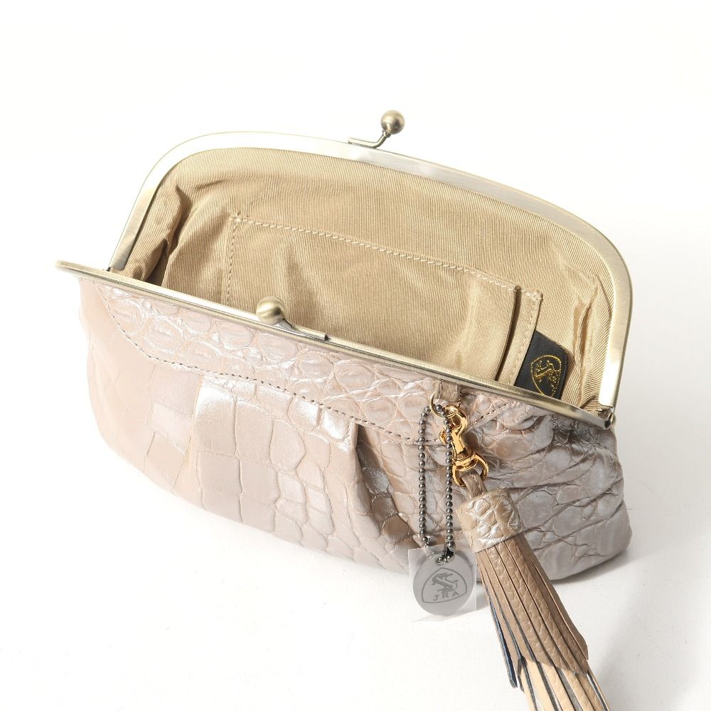 □未使用品□CROCODILE クロコダイル ショルダーバッグ クロコダイル