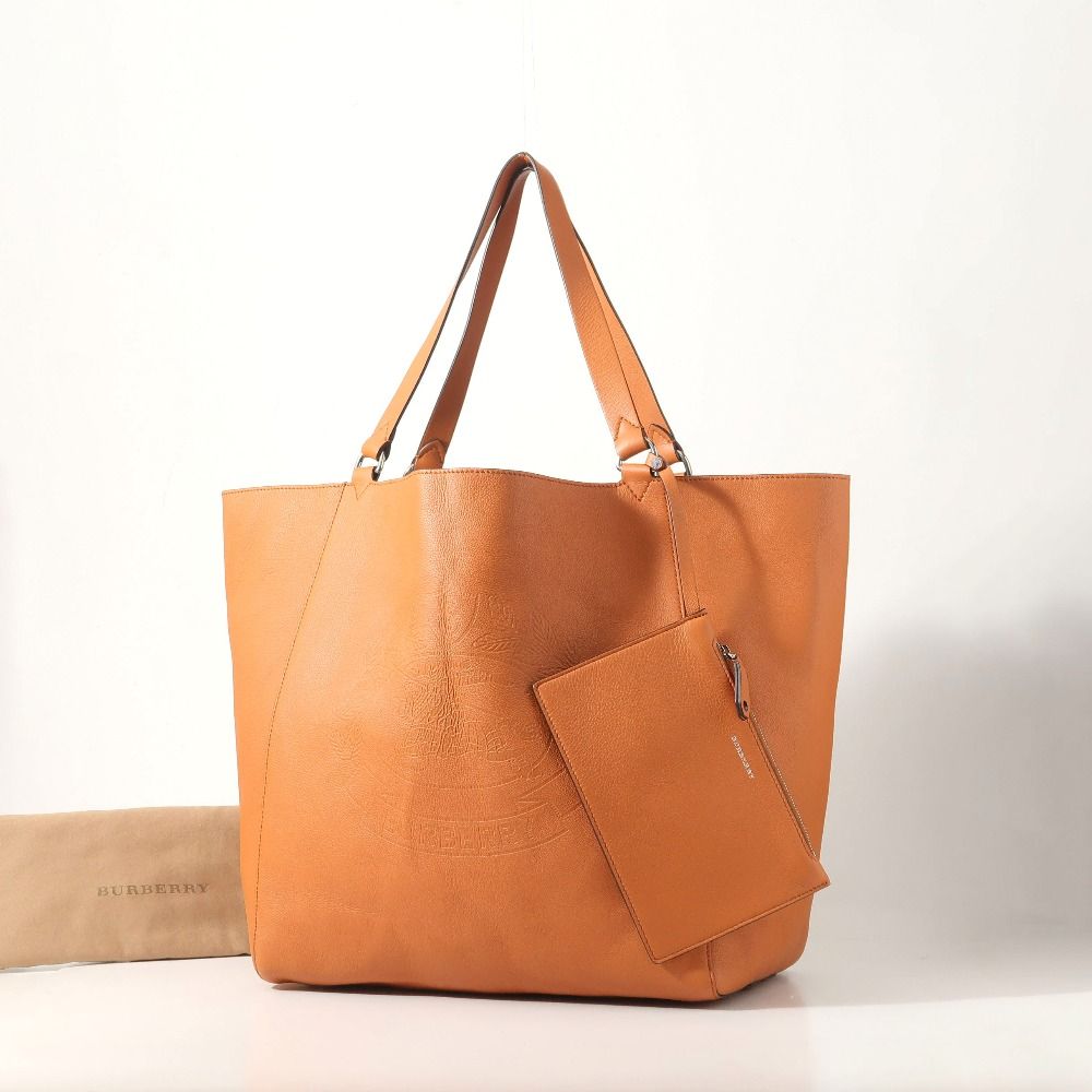 □美品□BURBERRY バーバリー トートバッグ リバーシブル ロゴ レザー
