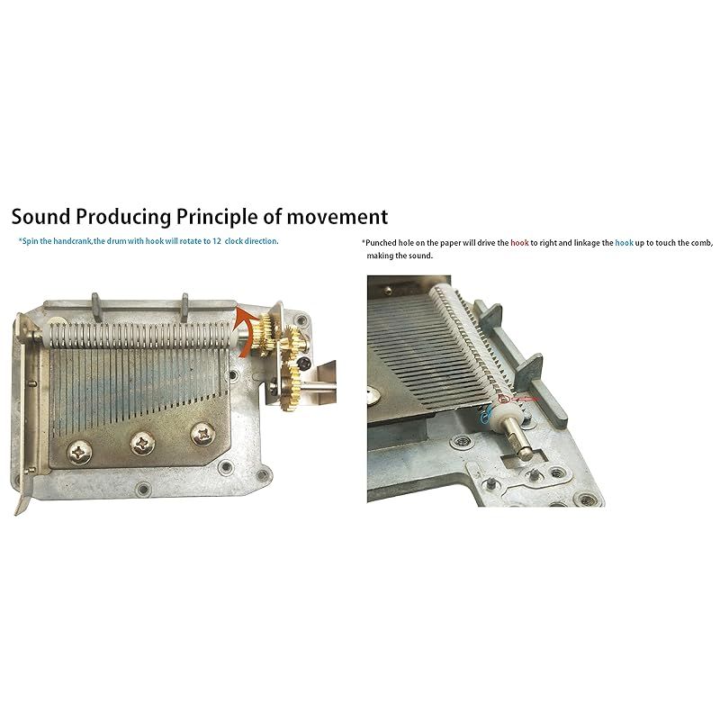 彡Wingostore 30弁手回しオルゴール音楽ボックスMovement