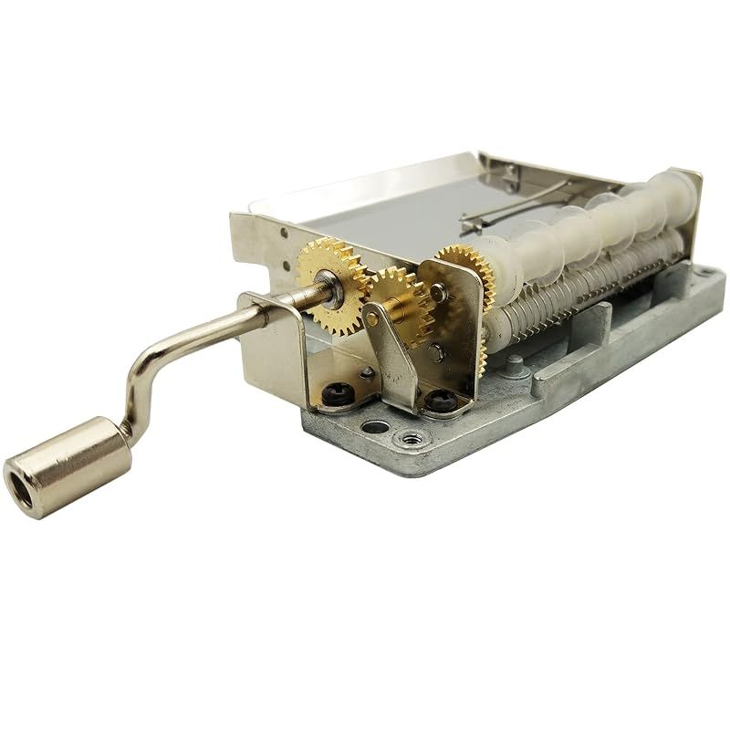 30弁手回しオルゴール音楽ボックスMovement with銅製ギアDIY