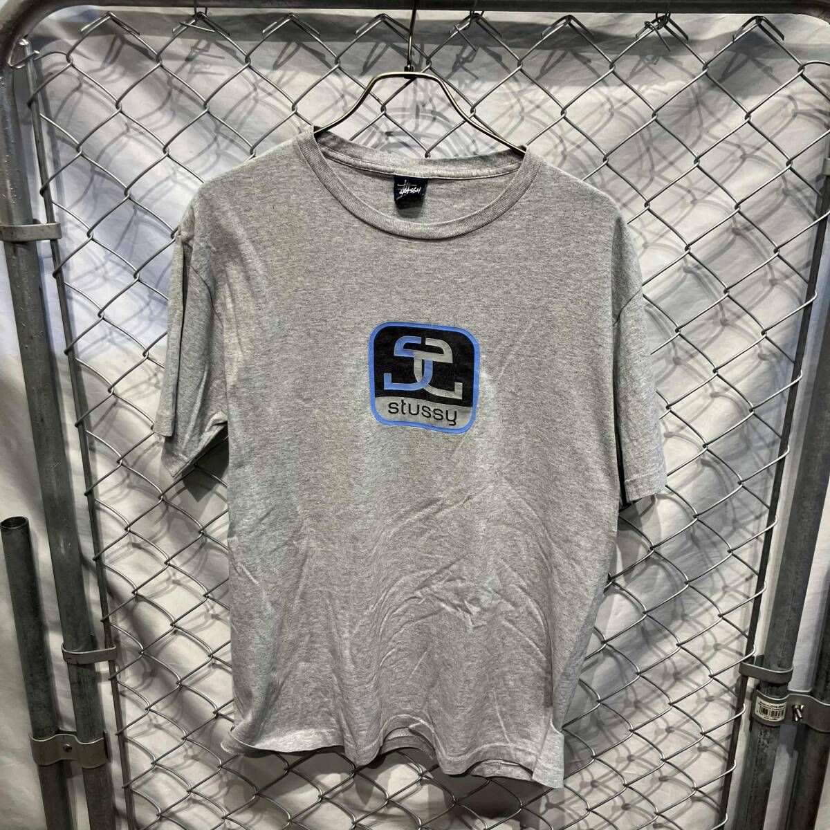 90s STUSSY OLD STUSSY 紺タグ 半袖Tシャツ グレー L ステューシー