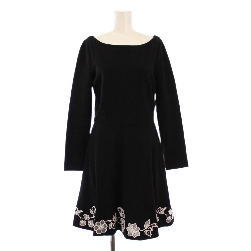 ケイトスペード KATE SPADE フレアワンピース ひざ丈 長袖 ボート