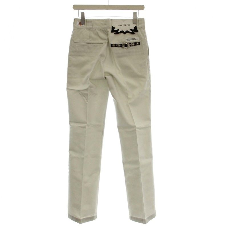 トーガ TOGA Dickies ディッキーズコラボ Flare pants ワーク フ パンツ チノパン コンチョ 34 ライトグレー TC 12 FF 502 G