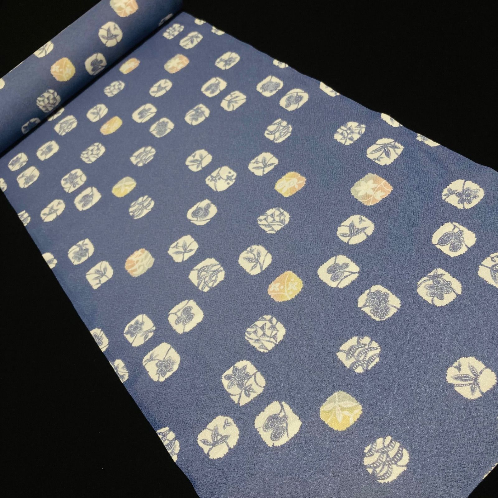 着物と帯オレンジ y 116◾️割と なポリエステル化繊着尺反物5点◾️