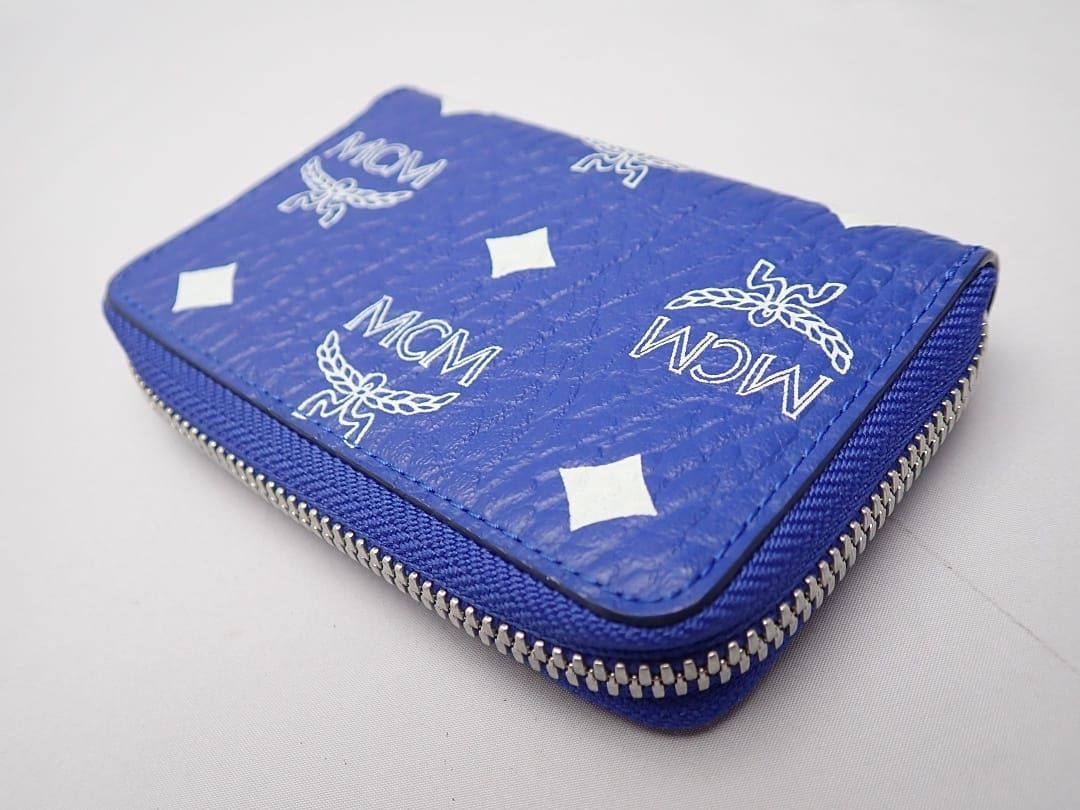 MCM エムシーエム レザー カードコインケース MXL ASV101 H1001 ブルー