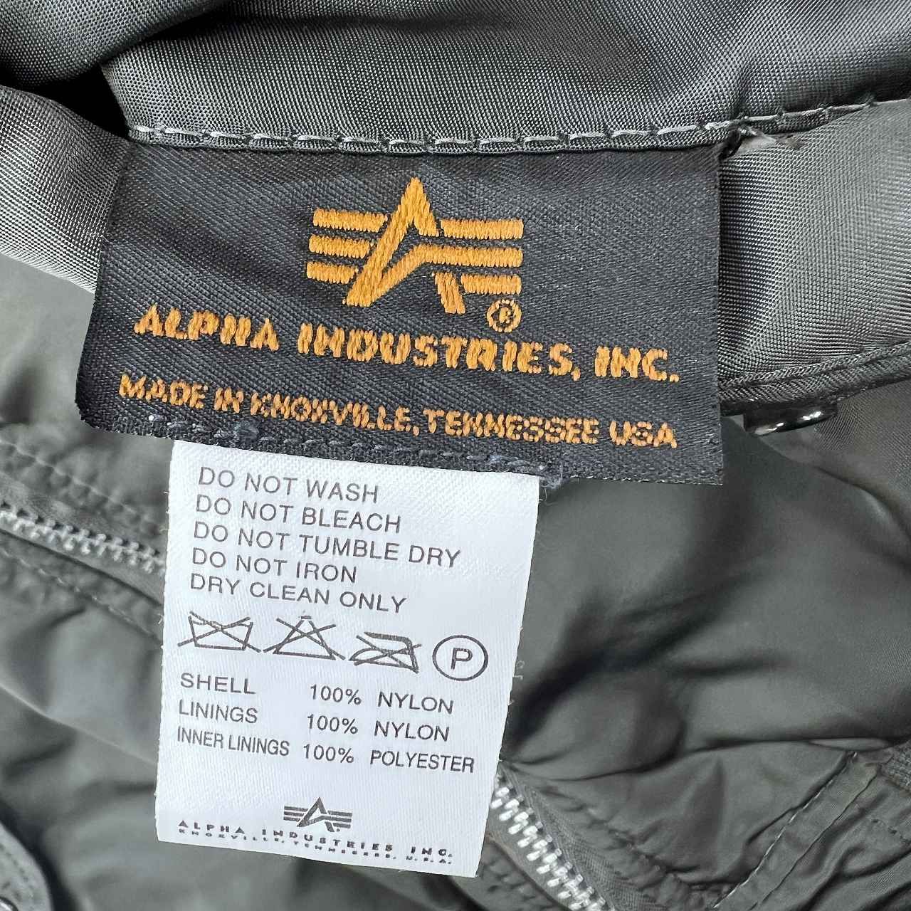 アルファインダストリーズ アルミジップ ファッション 復刻 MA-1