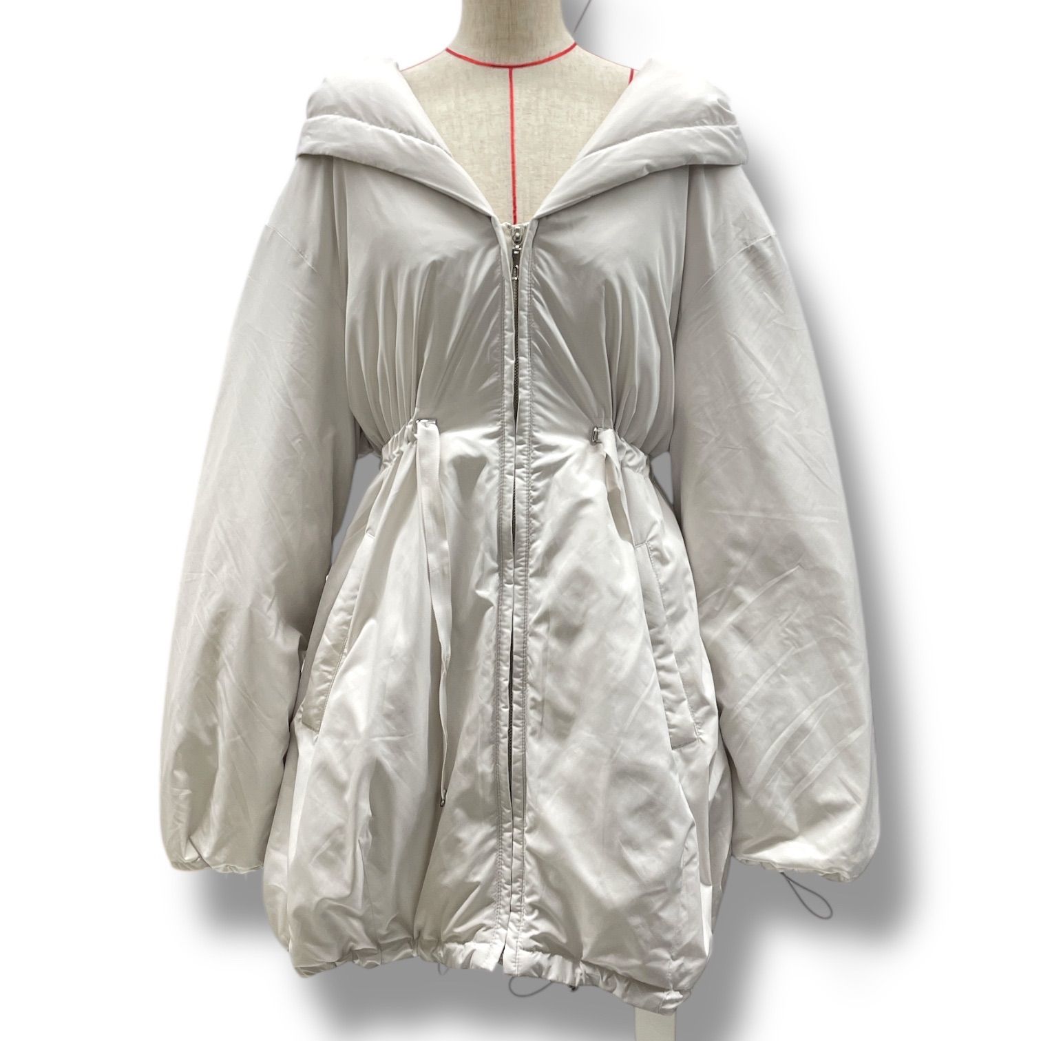 SNIDEL スナイデル 西川レディモッズダウンコート ジャケット アウター ドロストコード フード付き 白 ホワイト レディース 冬 ゴーゴー古着 17 No.1320