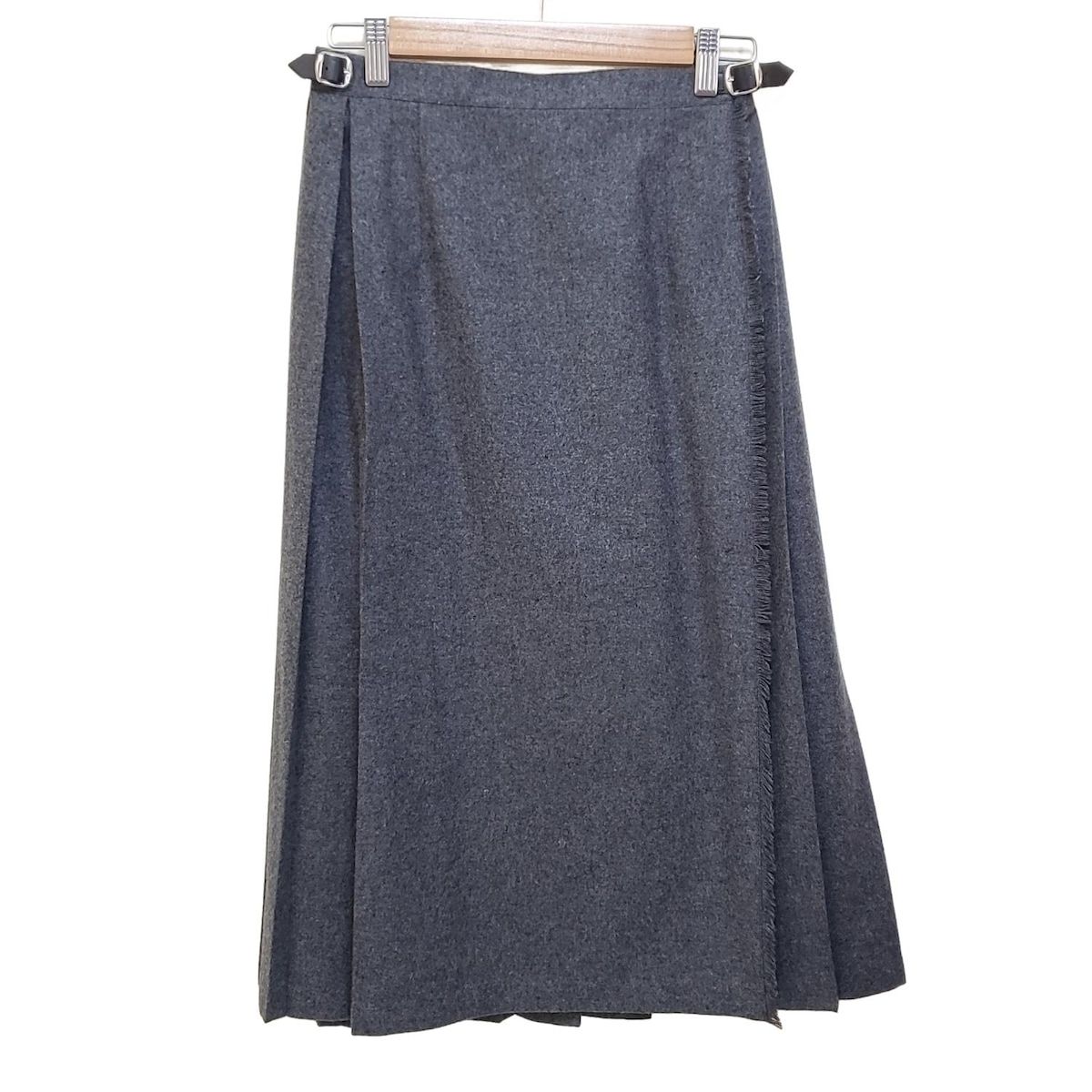 O NEIL OF DUBLIN オニールオブダブリン 巻きスカート サイズ38 M レディース - ダークグレー ロング