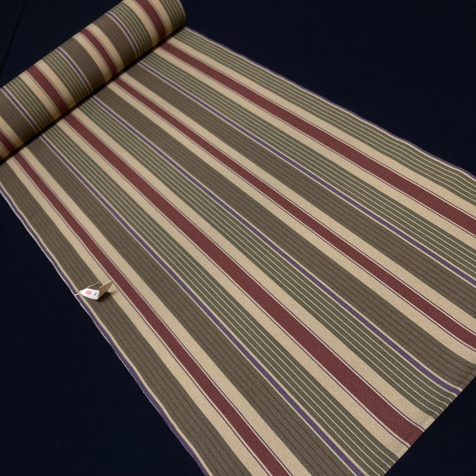 着物と帯オレンジ y 117◾️割と なポリエステル化繊着尺反物5点◾️