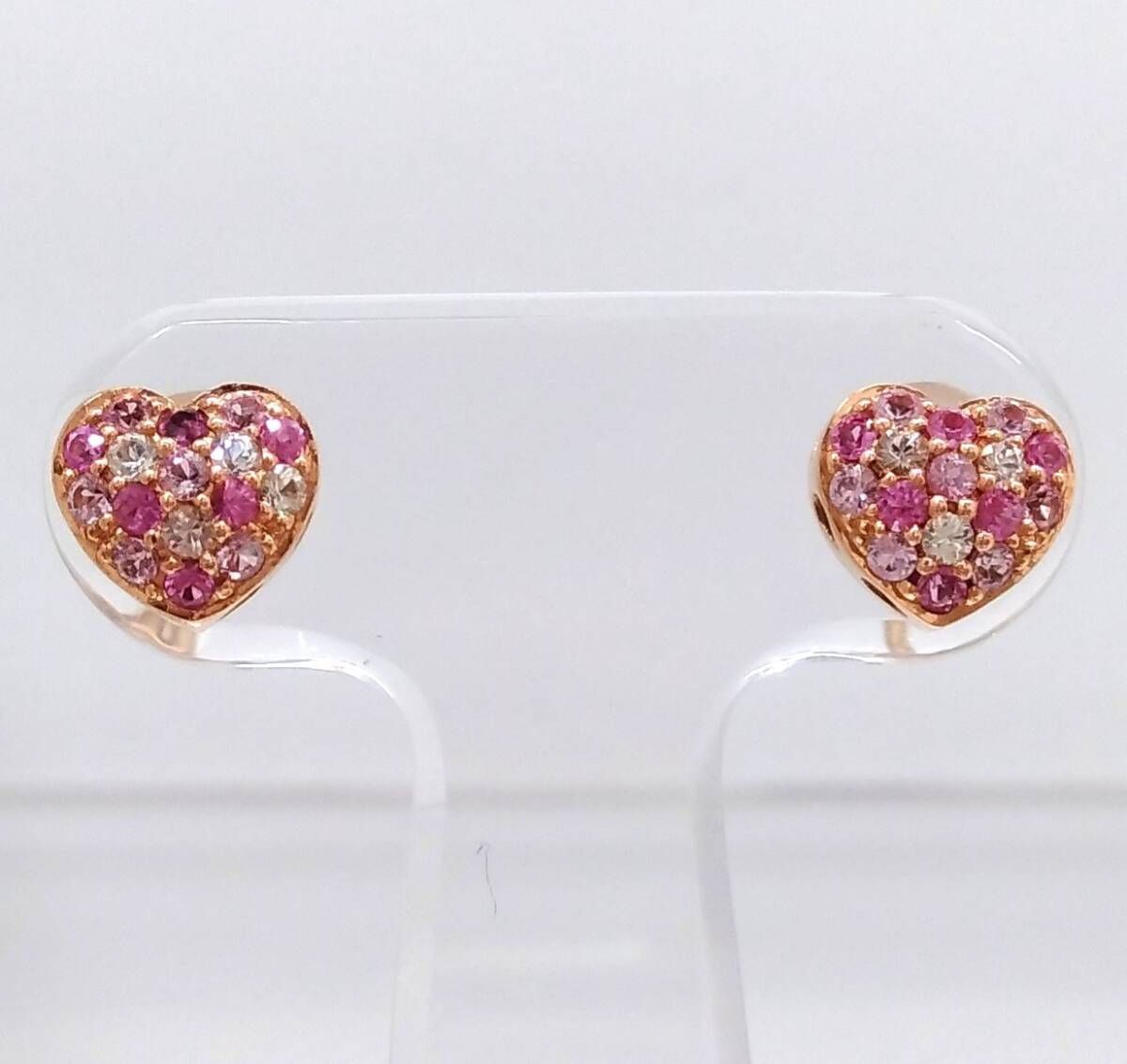 K18 カラーストーン クリアストーン ピアス 約2.1g - メルカリ