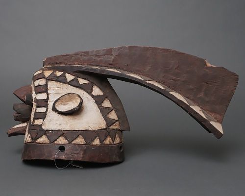 アフリカ ブルキナファソ モシ族 マスク 仮面 No.486 木彫り 鳥 彫刻