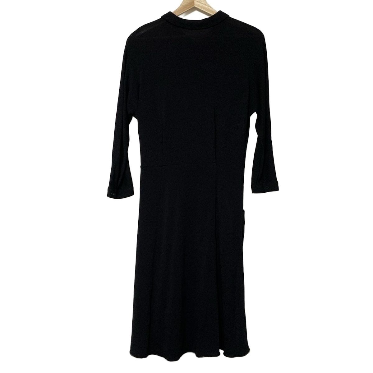 ジルサンダー ワンピース サイズ34 XS レディース JDA 407 R 黒 レギュラー 長袖 ロング シャツワンピ NAVY