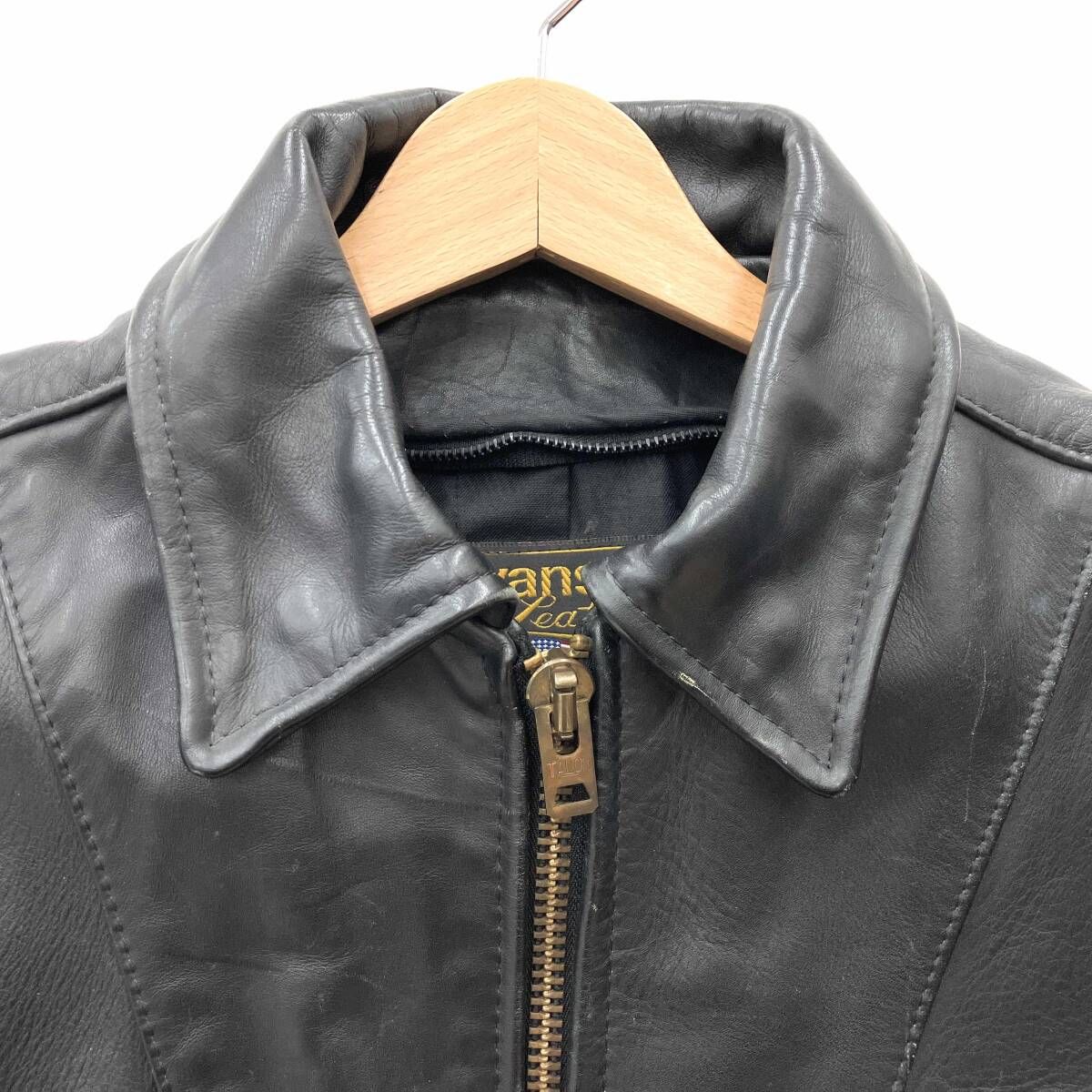 VANSON バンソン シングルライダース レザージャケット ブラック