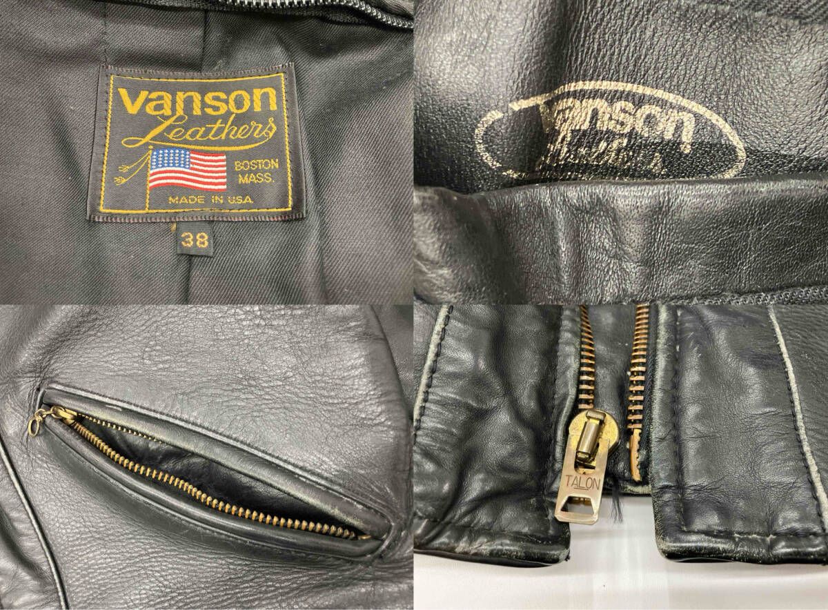 VANSON バンソン シングルライダース レザージャケット ブラック
