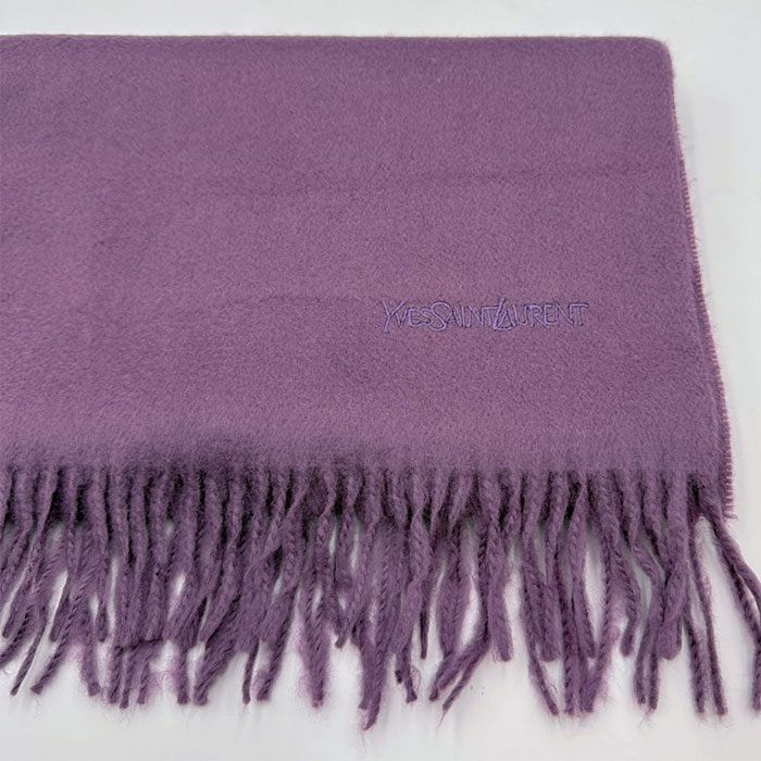 イヴ・サンローラン 膝掛け　マフラー　ストール　ウール100% 未使用保管品 Yves Saint Laurent イヴ・サンローラン マフラー ウール100％ 防寒