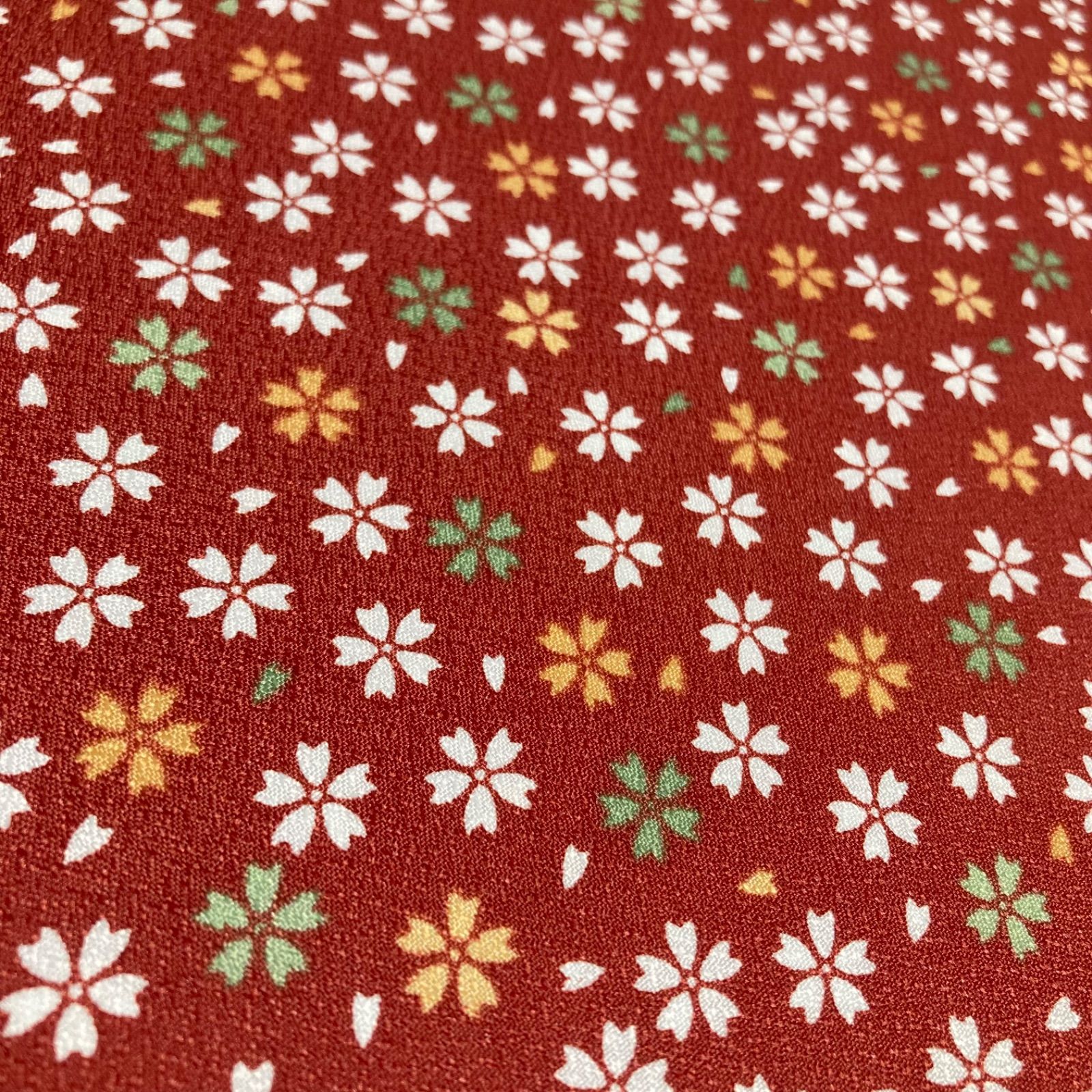 着物と帯オレンジ y119◾️割と綺麗なポリエステル化繊着尺反物5点