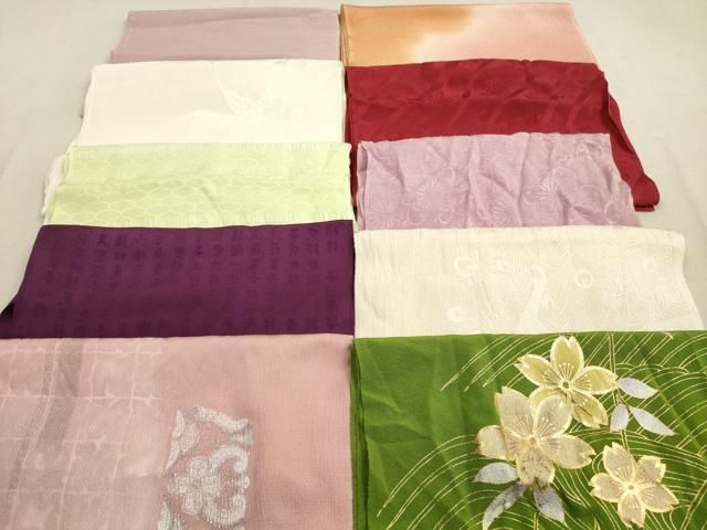 平和屋着物★和装小物　帯揚げ10枚セット　正絹　逸品　DAAZ1556xg 平和屋着物☆和装小物 帯揚げ10枚セット 正絹 逸品 DAAZ1557xg